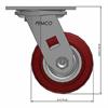 Side view drawing of caster with dimensions