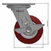 Side view drawing of caster with dimensions
