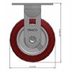 Side view drawing of caster with dimensions
