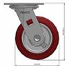 Side view drawing of caster with dimensions