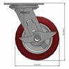 Side view drawing of caster with dimensions
