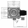 Top view drawing of caster with dimensions