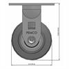 Side view drawing of caster with dimensions