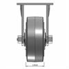 Front view drawing of caster with dimensions