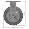 Side view drawing of caster with dimensions