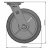 Side view drawing of caster with dimensions