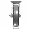 Front view drawing of caster with dimensions
