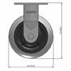 Side view drawing of caster with dimensions