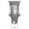 Front view drawing of caster with dimensions