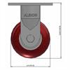Side view drawing of caster with dimensions