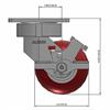 Side view drawing of caster with dimensions