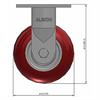 Side view drawing of caster with dimensions