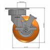 Side view drawing of caster with dimensions