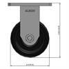 Side view drawing of caster with dimensions