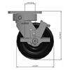 Side view drawing of caster with dimensions
