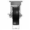 Front view drawing of caster with dimensions