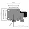 Top view drawing of caster with dimensions