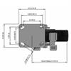 Top view drawing of caster with dimensions