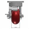 Front view drawing of caster with dimensions