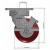 Side view drawing of caster with dimensions