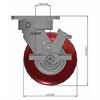 Side view drawing of caster with dimensions