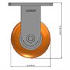 Side view drawing of caster with dimensions