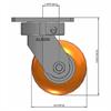 Side view drawing of caster with dimensions