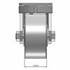 Front view drawing of caster with dimensions