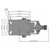 Top view drawing of caster with dimensions