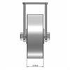 Front view drawing of caster with dimensions
