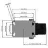 Top view drawing of caster with dimensions