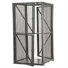 open 2-tier locker with dispatch door