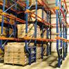 palletized boxes in a drive-in rack system