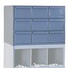 9 Drawer Cabinet used with open bin cabinet below