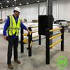 Flexible barrier with swing gate