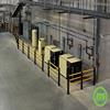 Flexible handrail guarding equipment