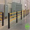 Flexible handrail closing off a work area