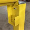 Close up of rail pocket as rail is lifted out