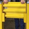 Simply lift straight up to remove rails from pockets