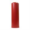 Red bollard cover on plain background