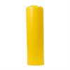 Yellow bollard cover on plain background