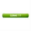 Lime green clearance bar with white lettering spelling out Clearance 7' 3"