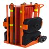 Portable safety zone system on transport/storage cart