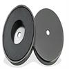 Top and bottom of magnet in case