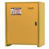 Single door cabinet in closed position