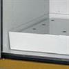 Detail of steel shelving