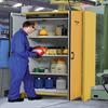 Cabinet in use in an industrial environment