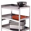Lipped edges on shelf cart