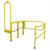 Yellow rail double safety gate with front gate open