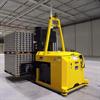 A8 autonomous forklift moving double-stacked pallets